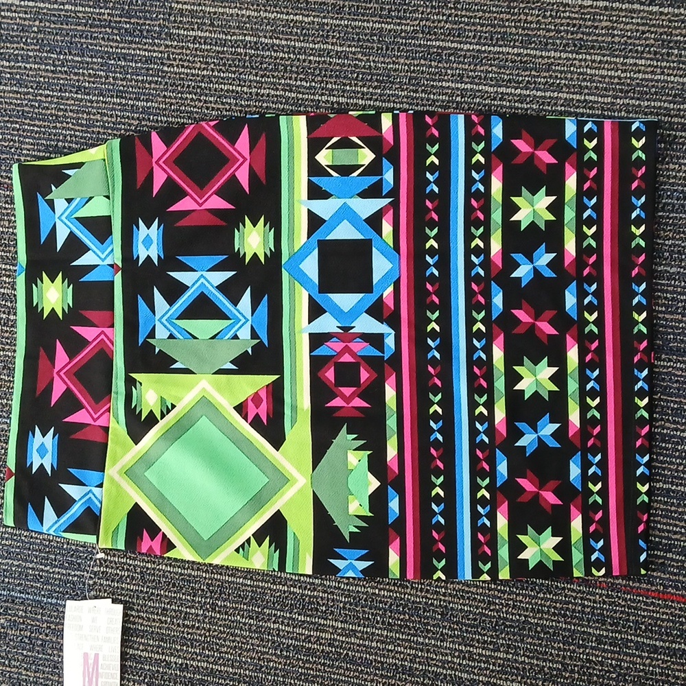 NWT LuLaRoe Neon Geometric Cassie Pencil Skirt - Picture 6 of 6